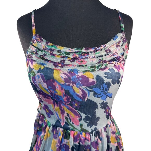 Willow & Clay Floral Size S Spaghetti Strap Dress Polyester & Rayon Blend - Picture 2 of 11